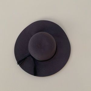 Blue Gray Wide Brim Floppy Hat